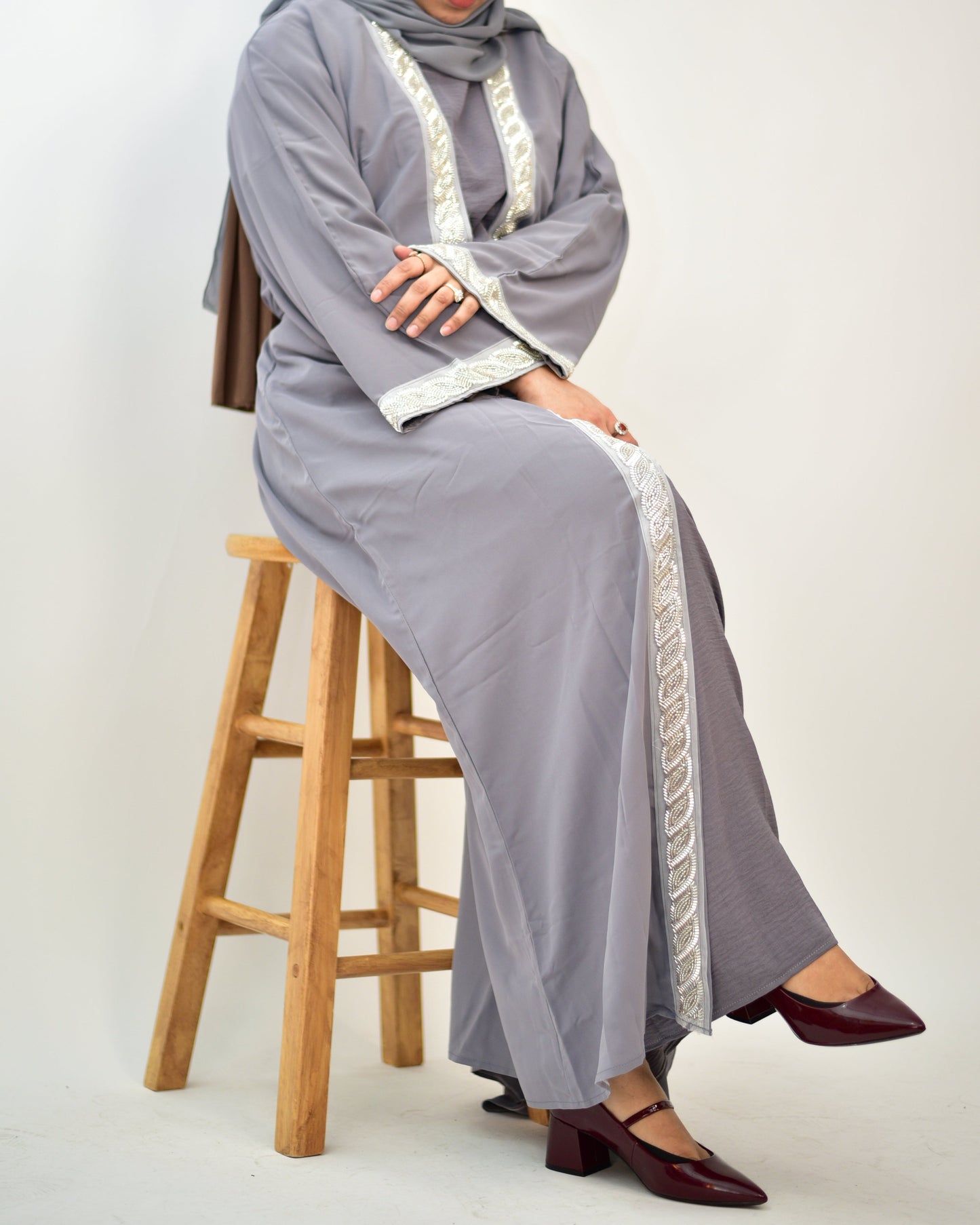 Double Lace Abaya – With Hijab & Inner