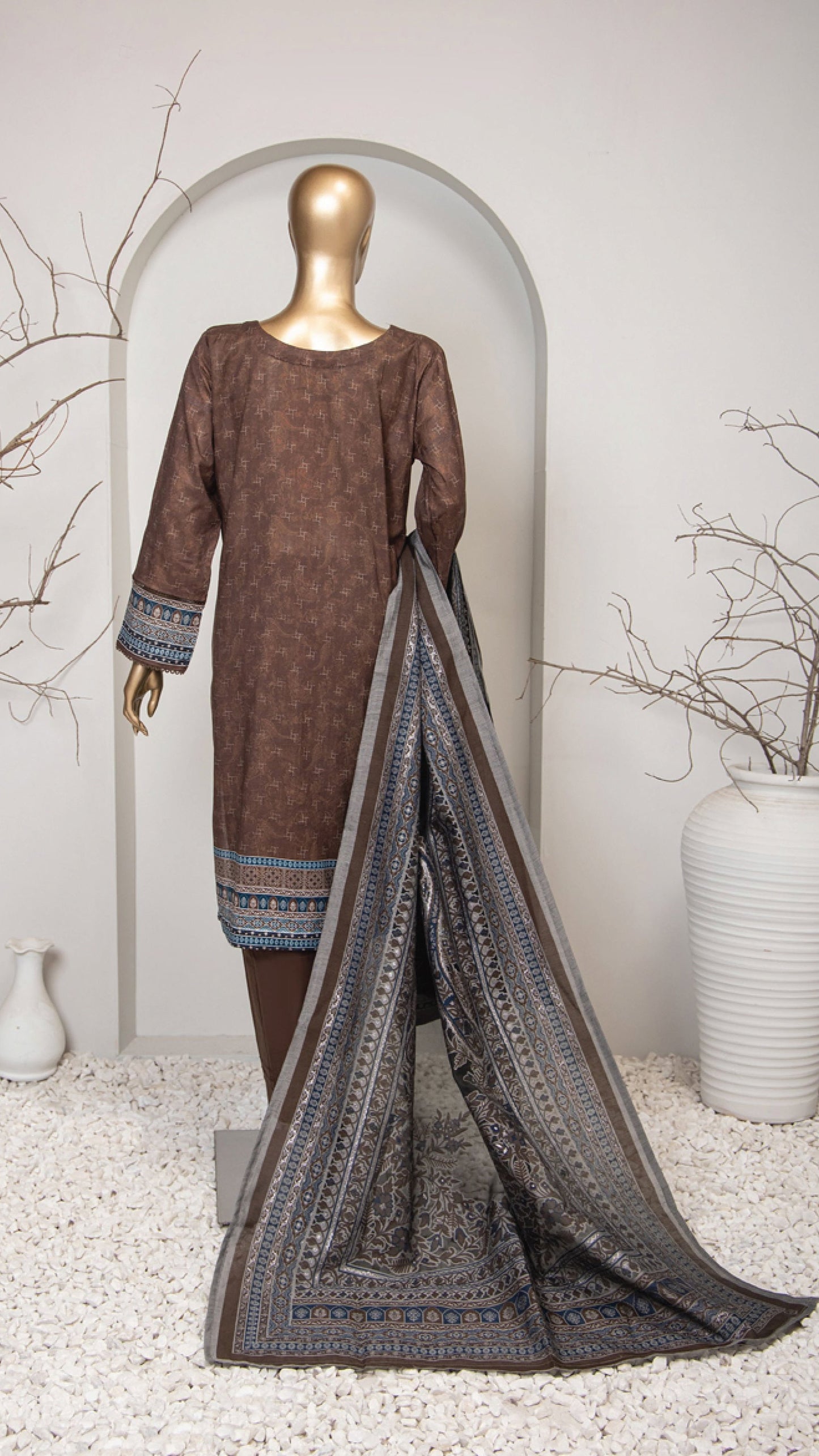Embroidered Regular Wear Lawn from HZ Textile - 03